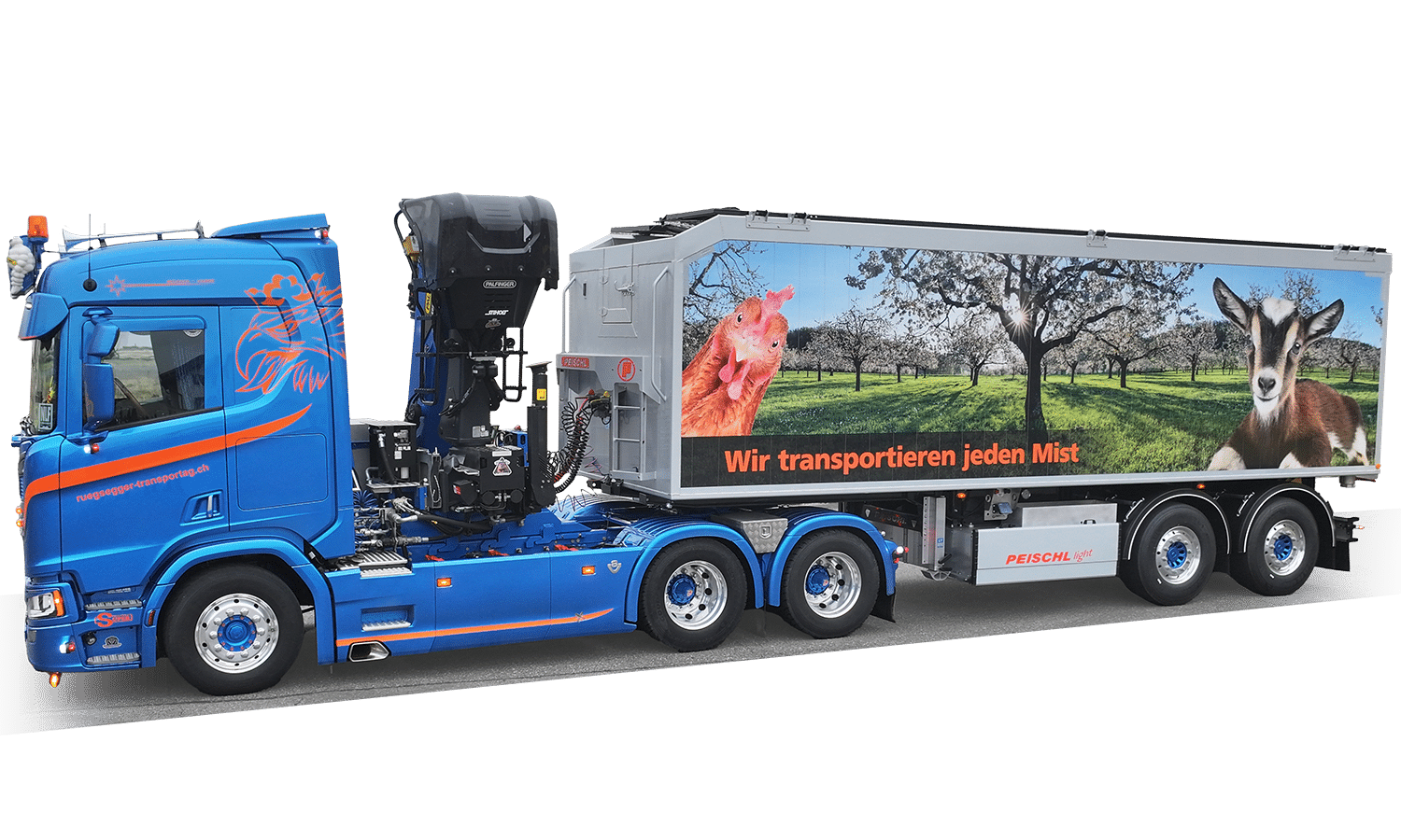 2 Achs Sattelauflieger mit Hydraulischer Lenkung für Glastransport
